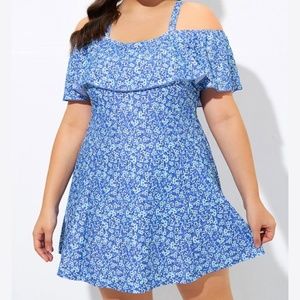 Meet Curve 3x Floral Swim dress New With Tags